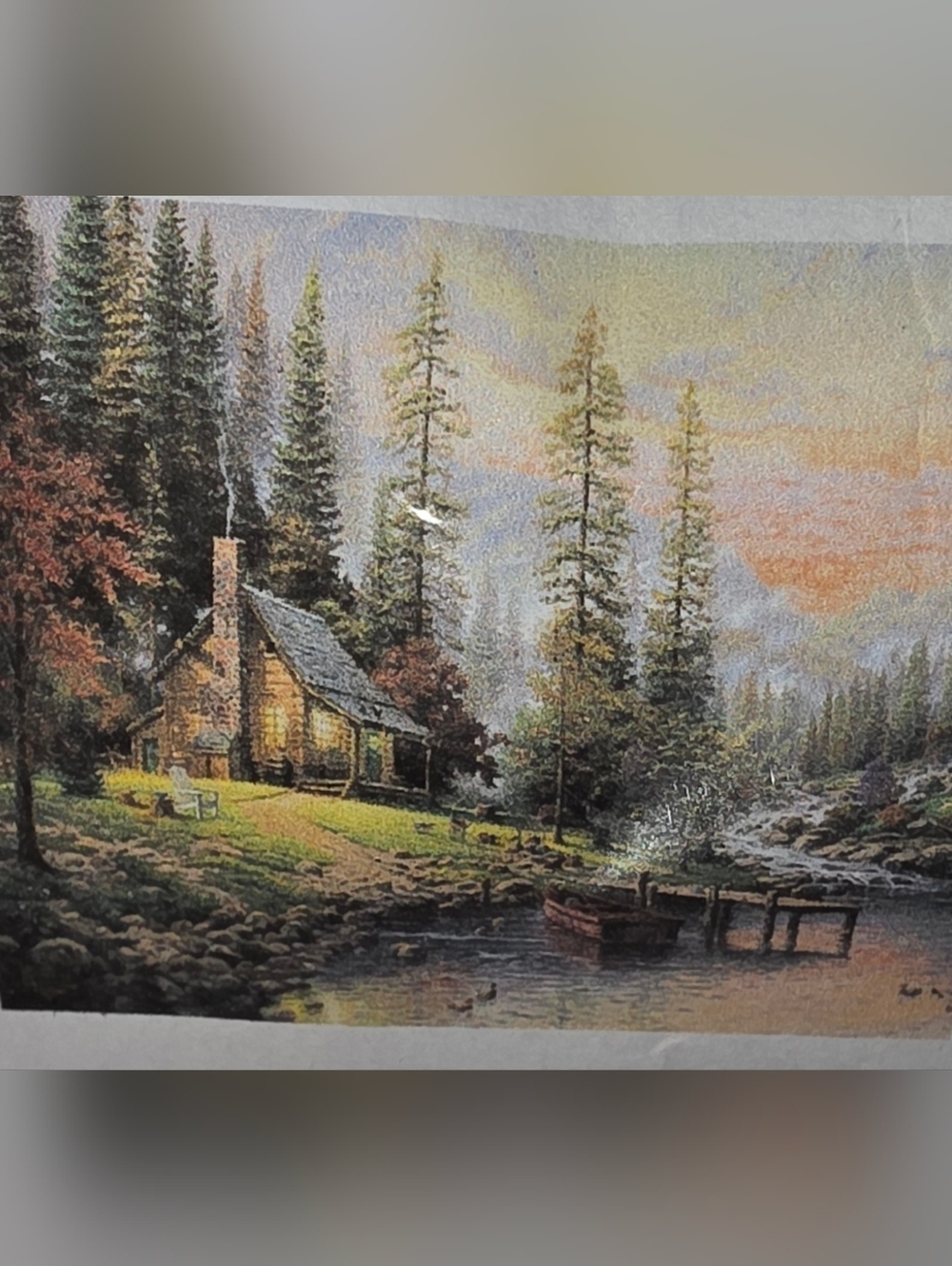 Cottage & Lake 5D Diamond Painting Kit - Picture 1 of 3